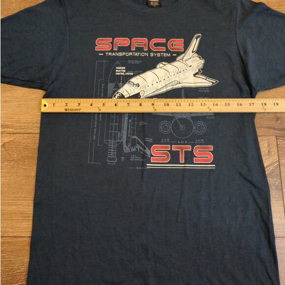 Prairie Mountain Space Shuttle NASA Adult Small Short Sleeve Shirt STS Blue - Picture 5 of 6